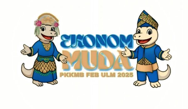 Maskot Eko & Nomi Bawa Warna Baru di PKKMB FEB ULM 2025